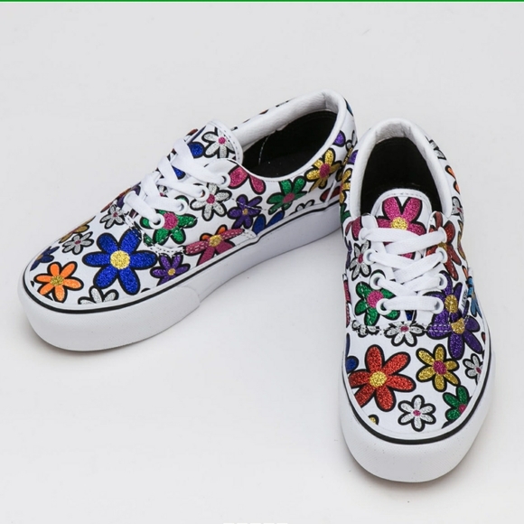 glitter daisy vans